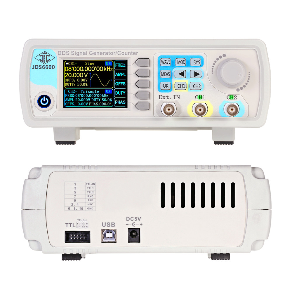 Dual Channel Arbitrary Waveform Function Generator 60Mhz - JDS6600 15/30/40/50/60 МГц DDS Функция Генератор