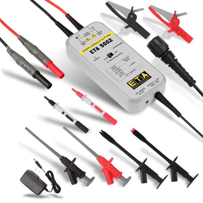 High Voltage Differential Probe 100Mhz 1300V - Высоковольтный дифференциальный пробник Miyee ETA5002/ETA5010/ETA5026 |