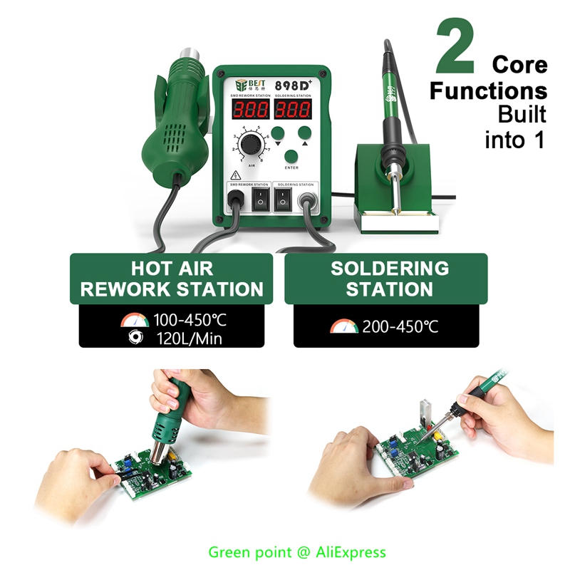 Smd Rework Station Hot Air Soldering 2 In 1 - Умные бессвинцовые пистолеты горячего воздуха со