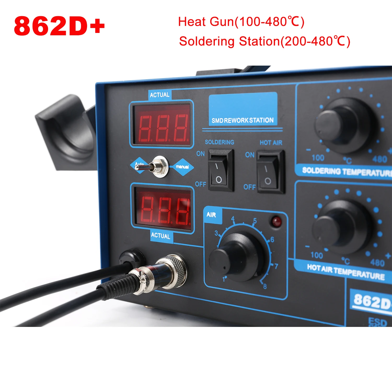 Smd Rework Station Hot Air Soldering 2 In 1 - Паяльная станция 862D+ 2 в 1,