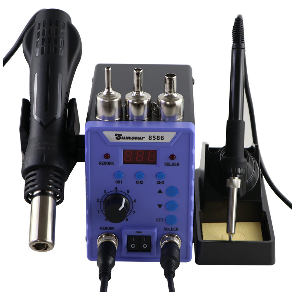 Паяльная станция Sumsour 8586  – обзор и цена Smd Rework Station Hot Air Soldering 2 In 1