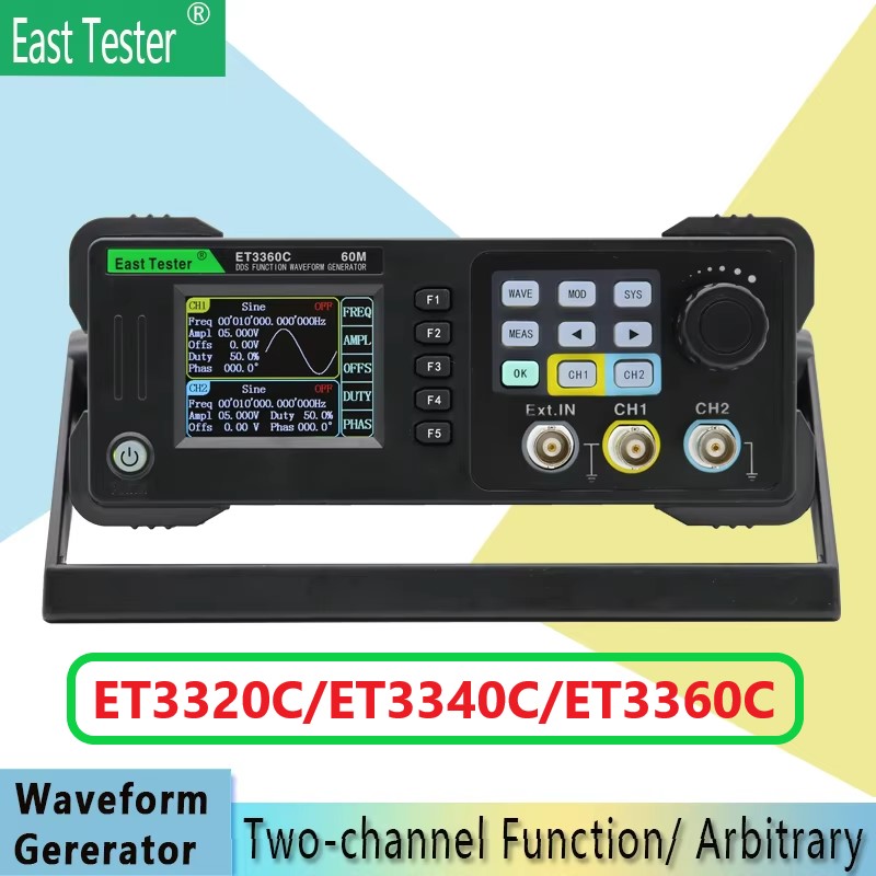 Восточный тестер ET3320/40/60C – обзор и цена Dual Channel Arbitrary Waveform Function Generator 60Mhz