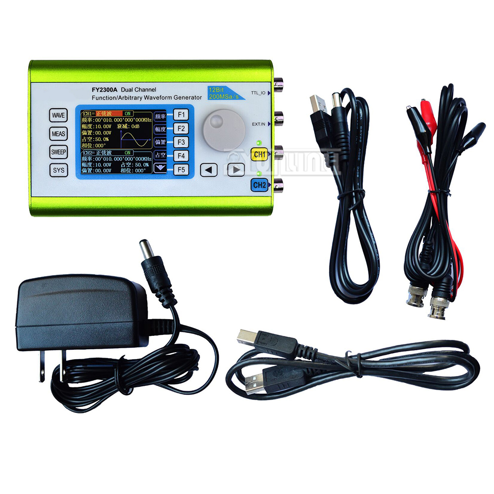 FY6300 FY2300 Двухканальный ге – обзор и цена Dual Channel Arbitrary Waveform Function Generator 60Mhz