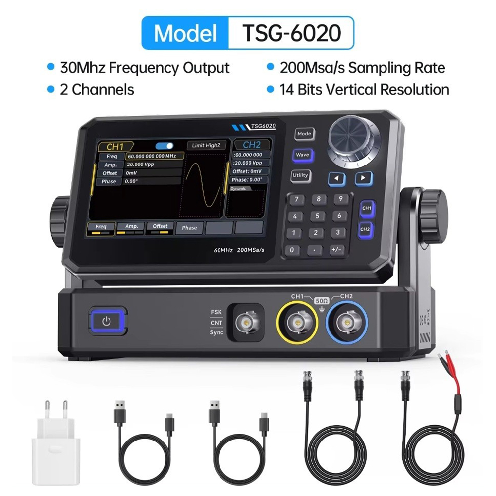 Двухканальный генератор сигнал – обзор и цена Dual Channel Arbitrary Waveform Function Generator 60Mhz